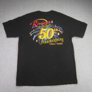 Vintage Riviera Hotel Casino Shirt Mens L Black Las Vegas 50th Anniversary 2005